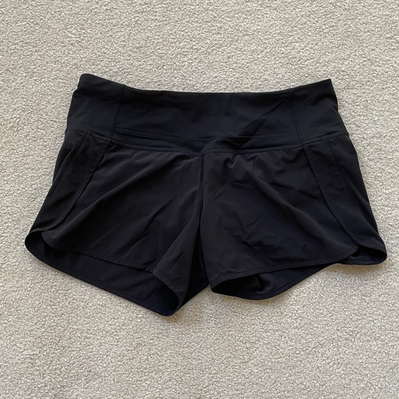 Lululemon Run Times Short *Block-It Pocket Black Size 6 - Picture 3 of 5